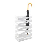 QYMYOZ Umbrella stand made of metal,white/black,umbrella stand,flat surface,good stability,20 umbrellas saved,umbrella stand 40x20x60cm