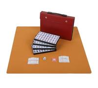 QYMZKA Japanese Riichi Mahjong Set, White and Yellow Tiles