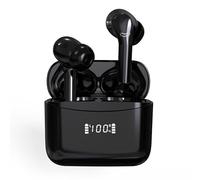 QYNIQIAN Wireless Bluetooth Headphones in Ear Bud Earphones with ENC Call Noise Reduction, HD Digital Display Charging Pod Sport Headset,Built-in Mic for TV Smart Phone Laptop Computer Sports,Black