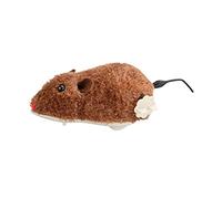 QYNuLi Clockwork Mouse Toy Plush Interactive Cat Toy Cute Moving Mouse Toy for Hard Surfaces and Flat Surfaces (Random Color)