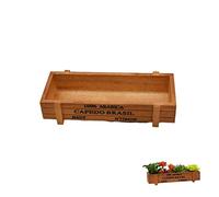 QYNuLi Wooden Succulents Planter Box Mini Succulent Plant Pot Retro Long Rectangle Flower Plant Container for Bay Window Kitchen Windowsill Shelf