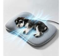 QYOEGSQ Electric Pet Cooling Mat,Auto Sensor Chill Fan Pad,For Dogs & Cats | 3-speed Airflow Control,Auto-stop When The Pet Leaves, Non-slip, Sloped Sleep Pillow,From 7.5-17.5kg(Small)