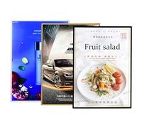 QYOEGSQ Slim LED Light Box, LED Movie Poster Frame, Plug-in Advertising Frame Display, Slim Snap Aluminum Alloy LED Light Box Advertising Sign Holder,for Restaurants,Bars,Shops(60 * 120cm)