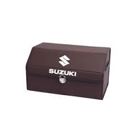 QYPLKJHG Car Boot Organiser for Suzuki Jimny Hard-top 2012-2018, Leather Car Trunk Storage with Lid Car Boot Organiser Bag Car Storage Organiser Foldable Car Organizer,Brown-M