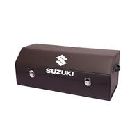 QYPLKJHG Car Boot Organiser for Suzuki Jimny Hard-top 2012-2018, Leather Car Trunk Storage with Lid Car Boot Organiser Bag Car Storage Organiser Foldable Car Organizer,Brown-L