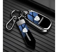 QYPLKJHG Car Key Cover for Peugeot 5008 2020-2025, Car Key Fob Cover Key Cover Case with Keychain TPU Car Key Case Protector Key Shell Car Key Protective Cover Car Accessories,B-Blue 1
