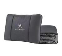 QYPLKJHG Car Travel Blanket and Pillow for Peugeot E-5008 2024 2025, with Car Logo Blanket Pillow Premium Soft 2 in 1 Car Blanket Folding Pillows Quilt Pillow Cushion Throw,Black