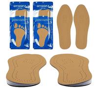 QYQQFZ 1 Pair of Orthopedic Leather Ox Shape Heel Insoles Shoe Elevators Knee Pads for Women and Men, Pronation Correction, Supination, Medial and Lateral(37 38)