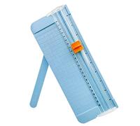 QYQRQF Paper Cutter, A4 Paper Trimmer with Security Safeguard & Side Ruler Portable Straight Edge Cutter for Scrapbooking Craft Paper, Photos, Label, Cardstock (Blue)
