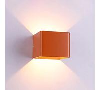 QYRKYP Wall Lamp,Led Wall Light Square Wall Sconce, Modern Indoor Cube Lighting Fixture, Wall Spotlights up Down s for Living Room Stairs Bedroom Bedside Lights Wall Wash Lamp/Orange-3000K
