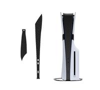 Qyrowm PS5 Pro Console Center Sticker, Carbon Fiber Black, PVC, Dust-Proof, Dirt-Proof, Universal Fit