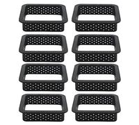 Qyrugcxs 10 Pieces Square Tart Rings Heat- Perforated Cake Mousse Ring Non Stick Bakeware Tart Mini Cake Mold Cake Rings