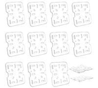 Qyrugcxs 12 PCS Plastic Drain Shelf for 1/6 Size Food Pan Clear Plastic Grate Acrylic Food Drain Trays Storage Organizer