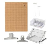 Qyrugcxs 12x16 Inch Macrame Board Set, Macrame Board and Metal Adjustable Holder with T Pins Clips,Supplies Braiding Craft Helper