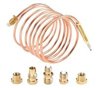 Qyrugcxs 1500Mm Gas Stove Universal Thermocouple Kit M6X0.75 with Overflow Nut (Five) Replacement Thermocouple