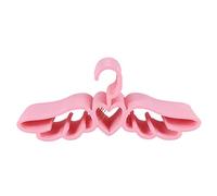 Qyrugcxs 20 Pcs Fly Angel Plastic Clothes Shirt Hanger, Cute Pretty Pink Loving Heart Scarf Underwear Hanger Rack