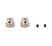 Qyrugcxs 2PCS 2.3mm Shaft Metal Pinion Motor Gear 48DP M0.6 M0.8 for 1/12 1/16 RC Car 7075 - Redcat 370/380/390,16T