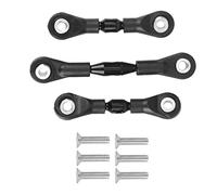Qyrugcxs 3Pcs Metal Steering Rod Link Rod Tie Rod for TT-01 TT01 1/10 RC Car Upgrade Parts Accessories,Black
