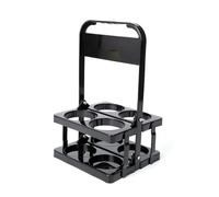 Qyrugcxs 4 Holes Foldable Plastic Beverage Carrier,Reusable Drink Holder with Handle Portable Drink Holder Black