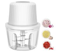 Qyrugcxs 400ML Electric Garlic Chopper, 6 Blades Garlic Grinder Mini, USB Portable Veggie Chopper,Garlic Mincer