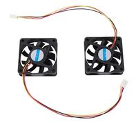 Qyrugcxs 60Mm 6Cm DC 12V 3 Pin Computer Case CPU Cooler Cooling Fan Black 2 Pcs