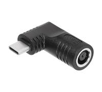 Qyrugcxs 65W PD DC Female Input to USB Type C Male Power Charging Adapter for Phones,Tablets, Laptops(Black 7406 B)