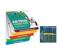 Qyrugcxs Air Fryer Recipe Book,Air Fryer Cooking Guide,Magnetic Air Fryer Recipe Book Schedule,Air Fryer Recipes Replacement Spare Parts Accessories