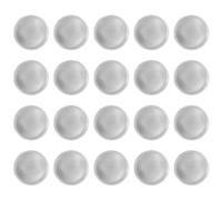 Qyrugcxs Blank Metal Stamped Sublimation Blanks Engraved Round Labels+Acrylic Protective Case 20pcs