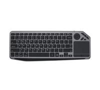Qyrugcxs Bluetooth Wireless Keyboard with Touchpad 7-Colors Backlit 2.4G Rechargeable Trackpad Keyboard for Smart TV