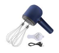 Qyrugcxs Cordless Hand Mixer Twin Stick Electric Whisk USB Rechargeable Handheld Electric Mixing 3 Speed Egg Beater for Baking