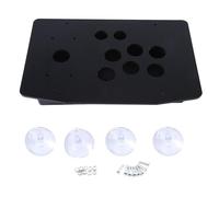 Qyrugcxs DIY Arcade Joystick Replacement Acrylic Panel Case Acrylic+ABS+Steel Sturdy Construction Easy to Install Black Handle Arcade Game Kit