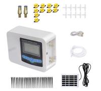 Qyrugcxs Dual Pump Smart Drip System -Garden Solar Charging Watering System with 10M Tubes/Nozzles/Tees for Potted Plant Flowers