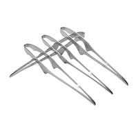 Qyrugcxs Korean and Japanese BBQ Tongs Self-Standing Grill Tongs Non-Slip Cooking Utensils Stainless Steel Tongs