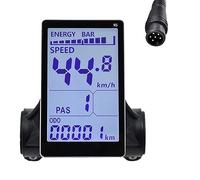 Qyrugcxs M5 Electric Bike LCD Display Meter 24V 36V 48V 60V E Scooter LCD Panel Screen Replacement For Mountain Electric Bike (6PIN)