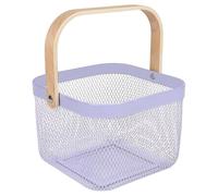 Qyrugcxs Metal Mesh Basket, Multi-Functional Hanging Kitchen Baskets Fruit Basket with Handle for Kitchen Bathroom Picnic