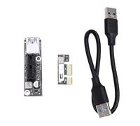 Qyrugcxs PCI-E 1X to 1X Riser Extender USB 3.0 Cable Working for AMD Motherboard PCI-E 3.0 X1 Slot for BTC Miner Antminer Mining