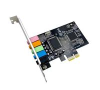 Qyrugcxs PCI-E 5.1 Desktop Built-in Sound Card 3D Games Music Digital Sound Card 24Bit Stereo Field with Reverb Support Win7