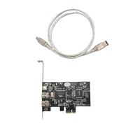 Qyrugcxs PCI Express x1 PCI-E FireWire 1394a IEEE1394 Controller Card 3 Port For Desktop