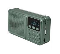 Qyrugcxs Portable FM Radio Solar Emergency Radio Recorder Wireless Bluetooth Speaker Supports U Disk TF Card MP3 Play A