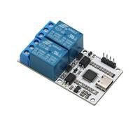 Qyrugcxs Relay Module 2 Channel USB to CH340 Serial Control Relay Module Optocoupler Protection TYPEC Interface Module DSTUR-T20