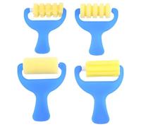Qyrugcxs Set of 4pcs Sponge Paint Roller Brush DIY Children Painting Brushes Kid Art Craft Painting Tool