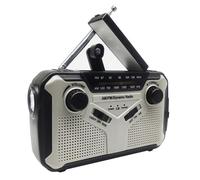 Qyrugcxs Solar Radio, AM/FM Portable Crank Radio Dynamo Emergency Radio with 2500 MAh Rechargeable Battery, SOS Alarm for Camp