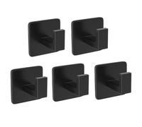 Qyrugcxs Square Towel Hook- Black Self Adhesive Wall Hook Modern & Fashionable Bathroom is Linked with Kitchen.