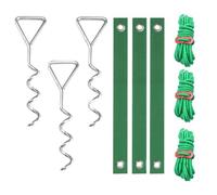 Qyrugcxs Tree Stakes and Supports for Leaning Trees 3Pcs 11.8Inch Spiral Tree Stake Kit with Tree Straps Anchor Ropes