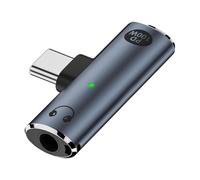 Qyrugcxs USB C to Audio Jack Adapter with 100W Fast Charging,2-in-1 USB C to 3.5mm Female Headphone for Type C Interface Series,A