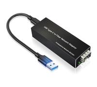 Qyrugcxs USB-C to SFP Gigabit Ethernet Adapter USB3.0 Type-C to 100/1000Base-X SFP Network Card