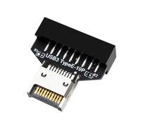 Qyrugcxs USB3.2 Type-E 20Pin to USB 19P Chassis Front USB Type A Type C Extension Adapter for Desktop Motherboard