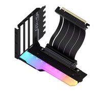 Qyrugcxs Vertical GPU Mounting Bracket with PCI-E 4.0 X16 Riser Cable Video Card Support Kit 90 Degree Right Angle Black