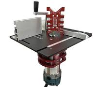 Qyuhbkkl Precision Router Lift - Router Lift and Woodworking Router Table Insert Plate,Manual Lifting Kit Table Saw Insert Base Plate for Slotting, Trimming, Chamfering