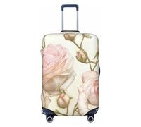 QYUHBNS Beauty Pink Roses Print Elastic Suitcase Cover,Washable,Lightweight,Fashion(S-XL)